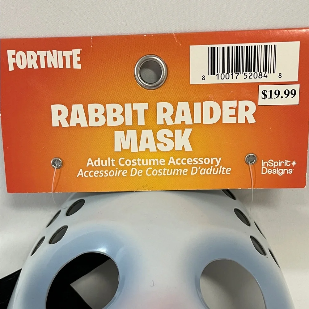 Fortnite Rabbit Raider Mask - White, Purple, Yellow Accents